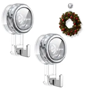 Nicespce Suction Cup Hooks for Shower,Removable Shower Towel Hooks Suction Hooks No Drill Hook for Glass Door for Holloween Christmas Decoration Mirror, Windows, Tile, Robe, Bathroom Suction Hook hooks  that  stick Organiser Hanger