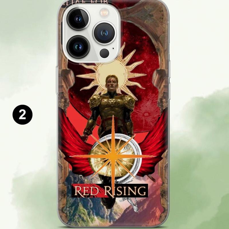 Red Rising Phone Case Bookish Cover for iPhone 17, 17Pro, 16, 16Pro, 15, 14, 13, 12, Samsung S25, S24, S23