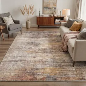 【Deals For You Days】GENIMO Modern Abstract Rug – Soft, Non-Slip, Pet Friendly, Machine Washable Rug, Area Rug Ideal for Living Room, Bedroom, Kitchen, Hallway, Elegant Floor Decor ,DT8202-OCHRE LINEN