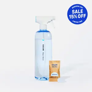 Blueland Glass Cleaner Concentrate, Streak-Free Mirror Cleaner Refill Tablets + Spray Bottle, Mineral & Plant-Based, Eco-Friendly