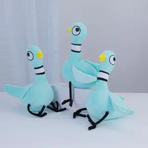 Mo Willems Pigeon Plush Don't Let the Pigeon Drive the Bus Big Eyed Chicken Blue Pigeon Soft Stuffed Animals Kids Birthday Gifts