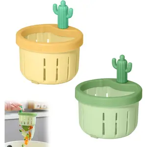 2PCS Cactus Kitchen Sink Drain Strainer,Press Automatic Dumping Basket Cactus Sink Strainer,Upgrade Multifunctional Cactus Sink Filter Net Lifting Basket,Kitchen Sink Drain Strainer