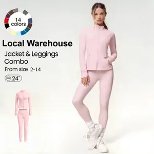 GLOWMODE 2PCS Slim-It BBL Jacket and 24" Crossover Yoga Leggings Daily Set TikTokShopBlackFriday GLOWMODE 2PCS Slim-It BBL Jacket and 24" Crossover Yoga Leggings Daily Set TikTokShopBlackFriday