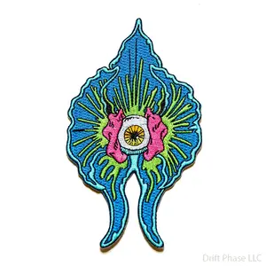 Blue Orchid Embroidered Patch