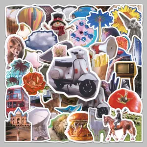 50pcs retro collage cartoon American stickers creative trend luggage water cup tablet PC Cellphone phone case stickers