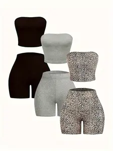 Spring Summer Fashion Trendy Versatile Women's Clothing Set Three-Piece, Stylish Casual for Daily Wear, Perfect for Spring & Summer