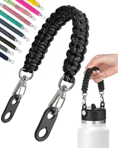 HydroCord 3.0 H, Replacement Handle and Clips for Hydroflask Lids with Rivets, Fits Wide Mouth Bottles 12oz-64oz,  Strap, Water Bottle Handle, Durable Carrier