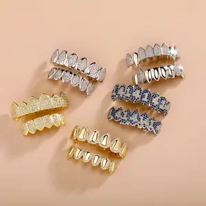 New personality, fashion, best-selling explosive trend, funny denture cover, micro-inlaid with zirconium Halloween jewelry, daily tide matching decoration