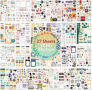Aesthetic Planner Stickers -27 Sheets/1230+ Planner Stickers, Cute Daily Planner Stickers  Planner Accessories for Planning or Decorating Planners, Journals & Calendars