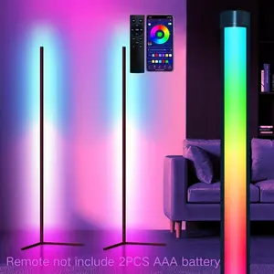 RGB Color Changing Led Floor Lamp, APP Remote Control, Smart Music Mode, USB Powered, 16m Colors, for Living Room, Study, Bedroom, Game Room