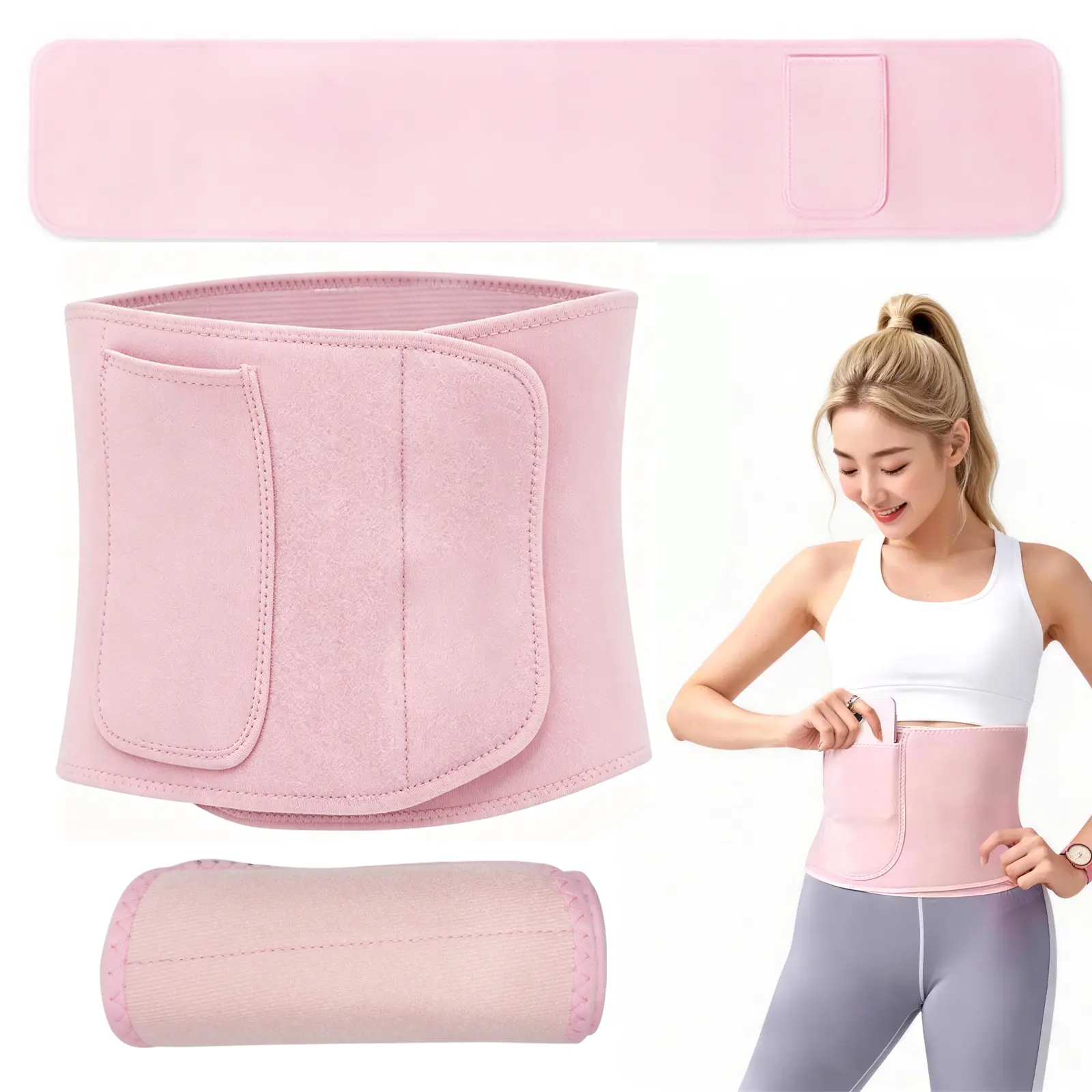 Women's Sports Waist Trainer Belt, Waist Trimmer, Corset Waist Trainer Belt, Sweat Belt for Men & Women,Sweat Band Waist Trainer Belt for Sports Training Gym Workouts,Sauna Sweat Ab Waist Trainer Belt for Women and Men,#SummerWins#DealsForYouDays