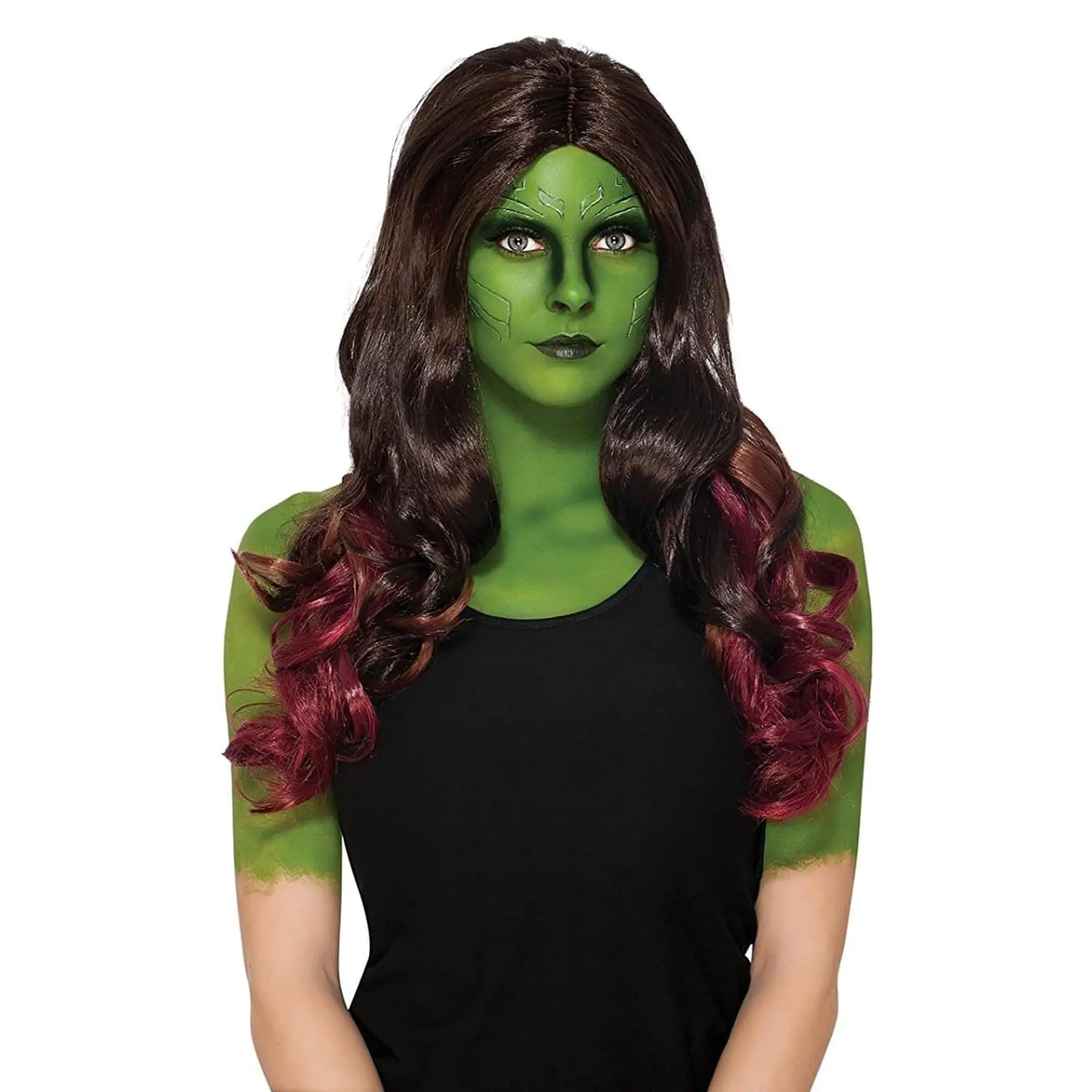 Guardians of the Galaxy Vol 2 Gamora Wig Adult Costume Accessory, Synthetic Hair, Cosplay Gear