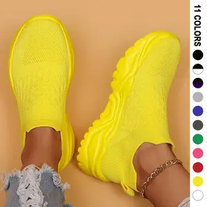 Solid Lightweight Mesh Women Designer Sneakers, Girl Footwear, Runner Trainer Sports Shoes, Daily Walking Breathable Comfort Athletic Training Shoes