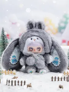 B16-Mocici Sugar Heart Rabbit Warm Whisper Series Plush Blind Box Soft Collectibles(Hidden Style Probability: 6:1)
