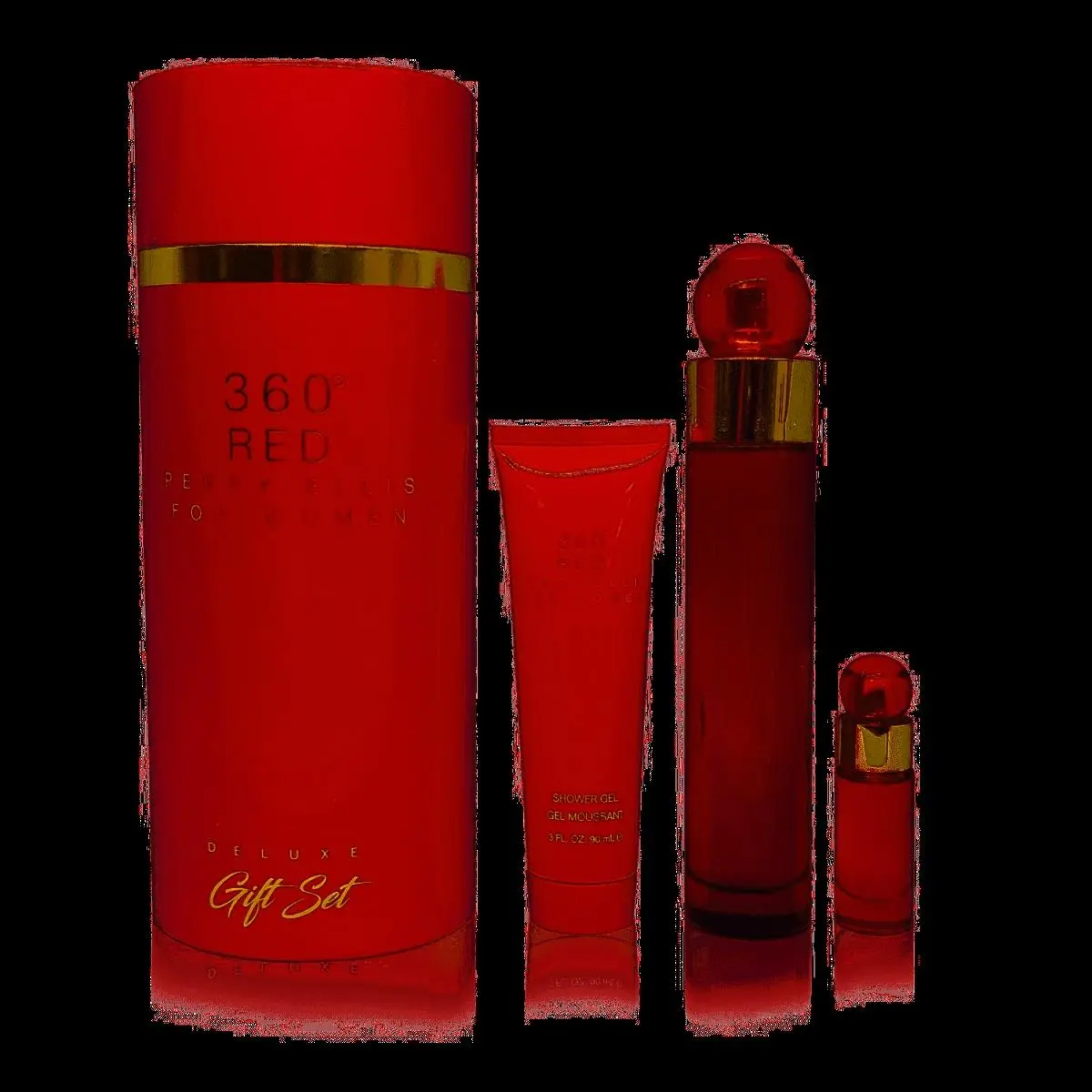 Perry Ellis 360 Red 3.4oz 3-Piece Fragrance Gift Set, Three-Pieces
