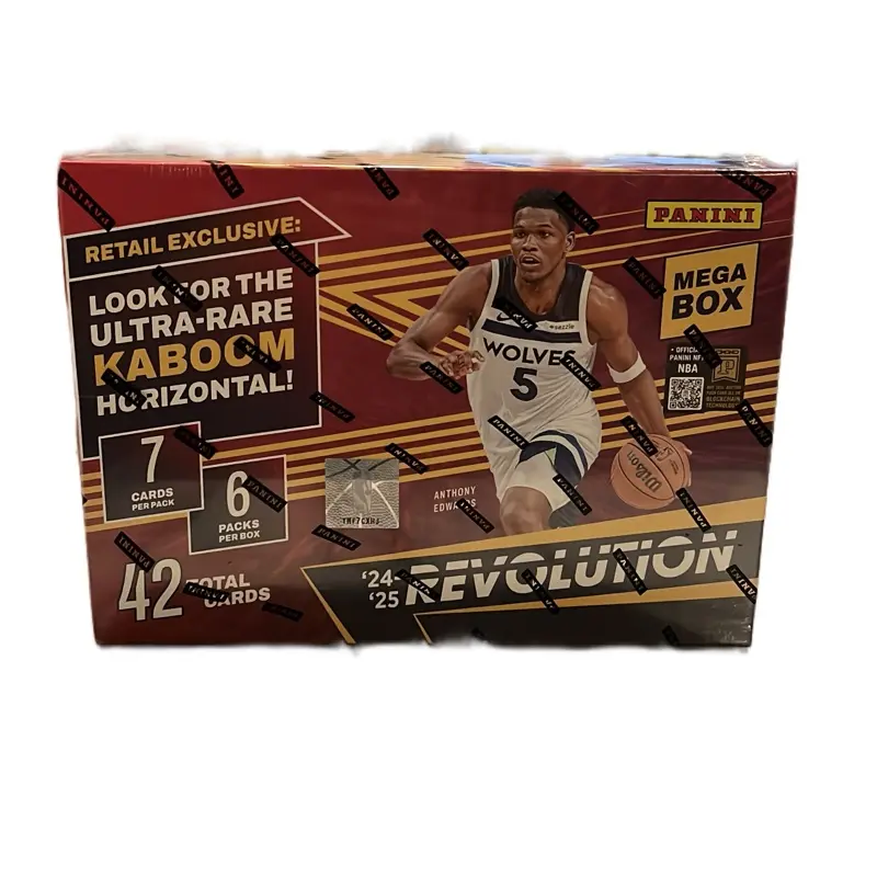 Panini 2024-25 Revolution Mega Box - Retail Exclusive with Ultra Rare Kaboom Horizontal Cards - 6 Packs per Box - 42 Total Cards