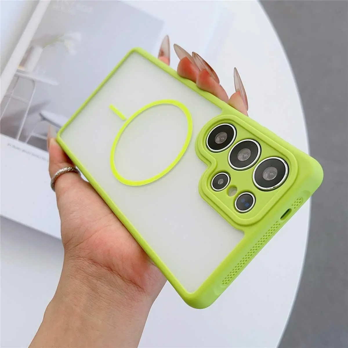 For Samsung Galaxy S26 Ultra Skin-Feel Magnetic Phone Case For Samsung Galaxy S25 Ultra Cooling Matte Protective Case For S24 HNK57PL