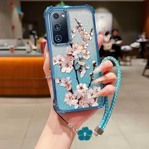 1 Piece Wintersweet in full bloom Suitable For Galaxy S20 FE Flexible Lightweight And Lanyard Galaxy S20 FE/S24 FE/S25 Ultra/S21 FE 5G/S22 5G/S24 Ultra/S21 5G/S20 Ultra/S25 FE/S24 Edition Phone Case Cover Ideal For Casual