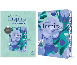 Biblia Inspira Ntv, Letra Grande Con Filament (Sentipiel, Ramo Azul) -- Tyndale - Bible