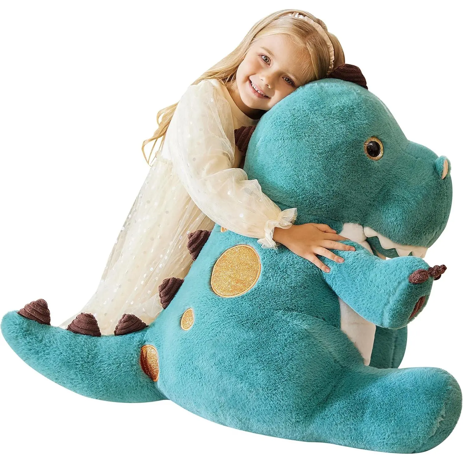EARTHSOUND Giant Dinosaur Stuffed Animal Plush Toy 23 Inch Large Jumbo Cute Soft Plushy Oversized Fluffy Plushie Gifts for Kids Boys Girls