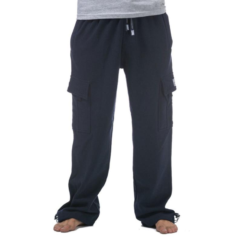 PROCLUB Men's Heavyweight Cargo Sweatpants PRO CLUB Cargo Pants 6 Pockets Casual Fleece Pants Hip Hop Harem Casual Loose Fit Elastic Big and Tall