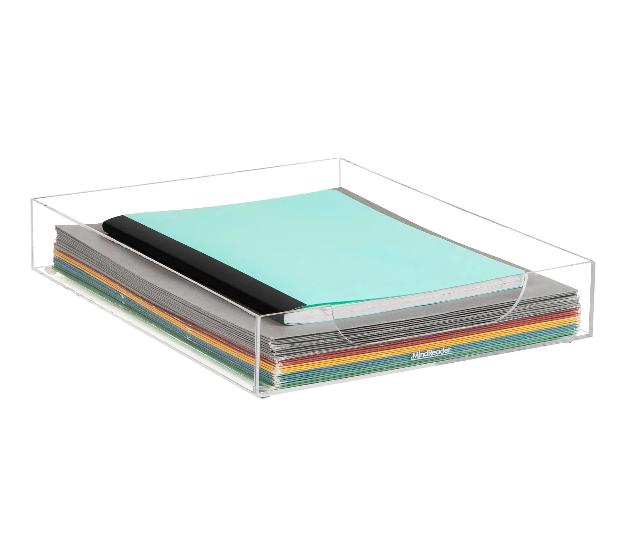 Mind Reader Paper Tray, Desktop Organizer, FileStorage, Clear
