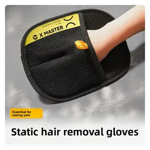Pet Hair Remover Gloves!Static Magic for Sofa, Clothes & Car.Reusable & Effortless.Get Fur-Free in Seconds! premium cat Shedding Grooming Kit Deshedding Tool Removal