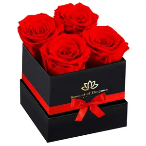 Forever Flowers Roses in A Box,Real Preserved Flowers,Preserved Roses,Preserved Flowers for Delivery,Birthday Gifts for Women/Men/Mom,Flowers for Mothers Day,Valentine's Day Rose Gifts,Red
