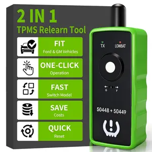 2IN1 TPMS Relearn Tool for GM and Ford with Model Switch Button, FIRSTOOL EL50448+EL50449 TPMS Reset Tool Tire Sensor Programmer TPMS Sensor Tool, Tire Sensor Reset Tool for GMC Lincoln Buick Cadillac,cars accessories,car stuff