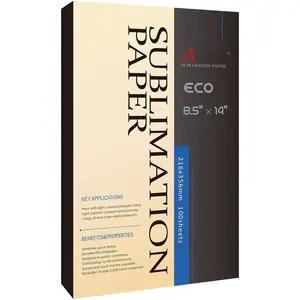 Sublimation Paper 8.5x14 Inch for DIY Unique Christmas Gifts Compatible with Inkjet Printer which Match Sublimation Ink 100 Sheets