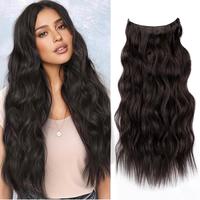 Dark brown single hair extension (with 5 clips)