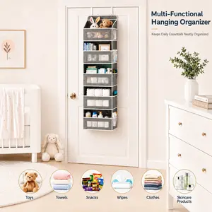 Five-Tier Storage Pockets Behind WardrobeDoors Underwear & Socks CategorizedHanging Bags Multi-Layer Fabric Organizer forHome Use