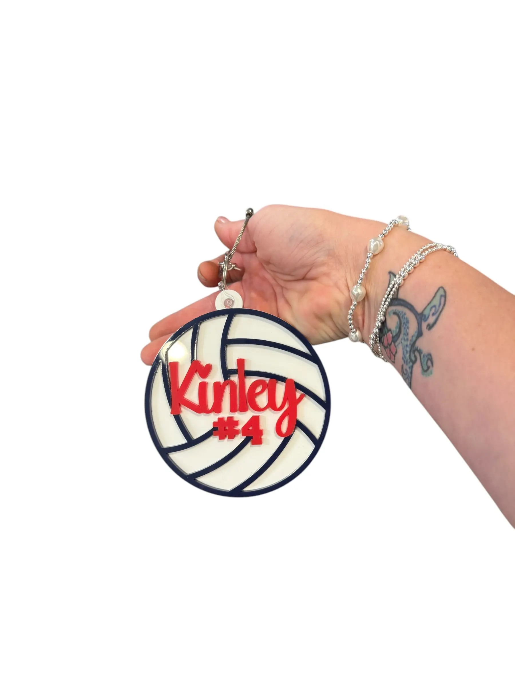 Volleyball Keychains Custom Made with Name and/or Number Personalized Sports Accessory