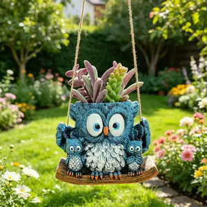 Owl Hanging Planters, Creative Home Decor Vase Fillers for Succulents & Green Plants, Ideal Gift for Home Supplies Enthusiasts