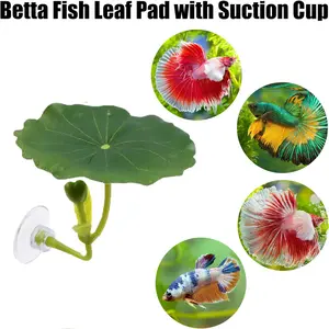 PVC Aquarium Plant Set with Suction Cups, Multi-Leaf Artificial Fish Tank Decorations, Suitable for Betta Fish Habitat