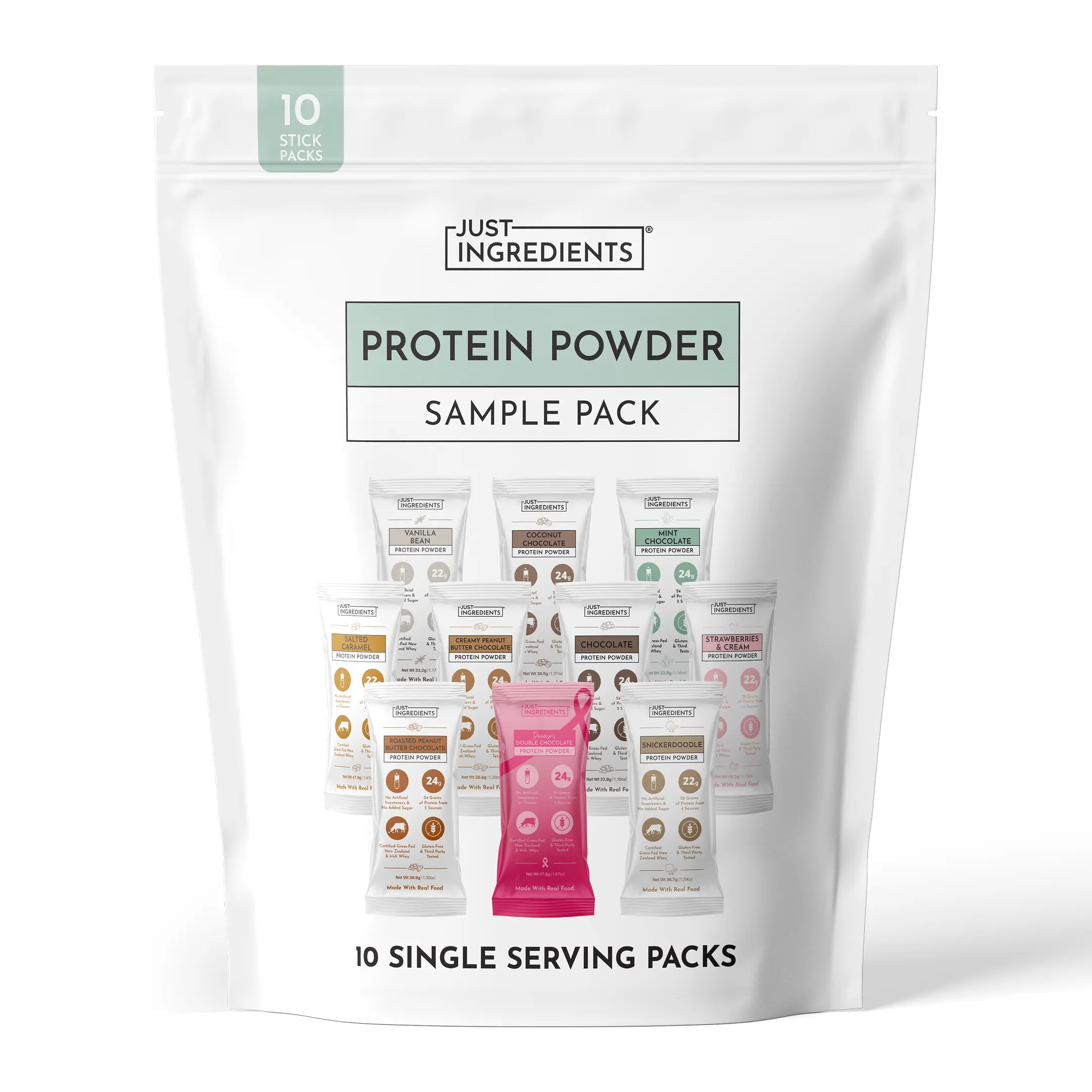 Just Ingredients Protein Powder – 30-Serving Blend with 100% Grass-Fed Whey & Organic Plant Proteins – Real Vanilla Bean & Cinnamon – Supports Muscle Recovery, Energy*