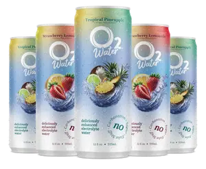 O2 Electrolyte Water Variety Pack, Sugar-Free Flavored Hydration, 12 Pack