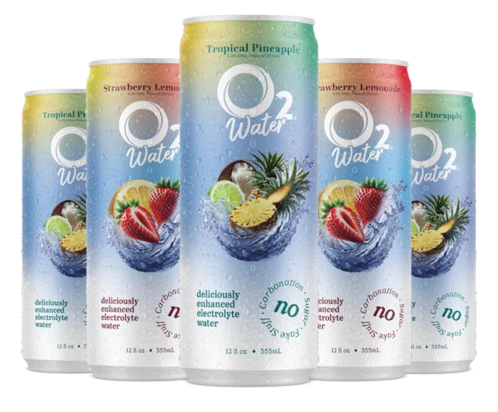 O2 Electrolyte Water Variety Pack, Sugar-Free Flavored Hydration, 12 Pack