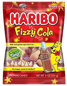 Haribo Gummi Candy, Fizzy Cola, 5 Ounce