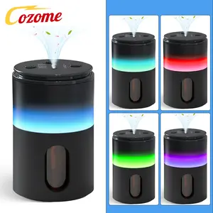 COZOME Waterless Aromatherapy Essential Oil Diffuser, Hotel Series, with button control, covers 500-700 square feet, features eight lighting modes, 4.92-inch size, mini model, suitable for home living rooms, cars, bathrooms, and bedrooms.