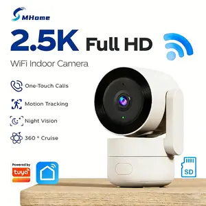 MHXCEES Indoor CCTV Camera, 4MP WIFI Camera, Home Use, One-click Talk, Infrared Night Vision, 360 Degree Camera Motion Tracking, Suitable for Baby, Pet Dog, and Elderly Voice Communication, Ideal for Monitoring Children or Pets Safety