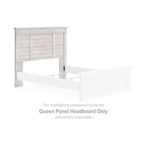 Makidern - Queen Panel Headboard - Whitewash