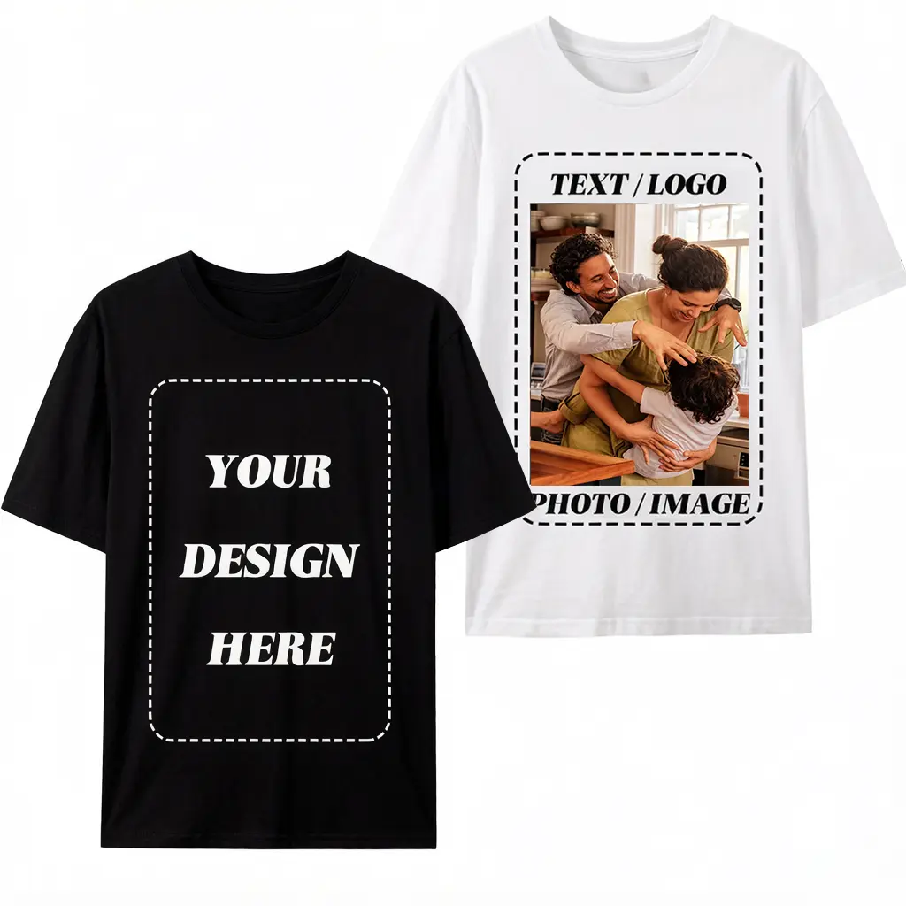 Custom T-Shirts for Men Women, Custom Tees Shirt Design Your Own, Personalized Photo/Text/Graphic T-Shirt