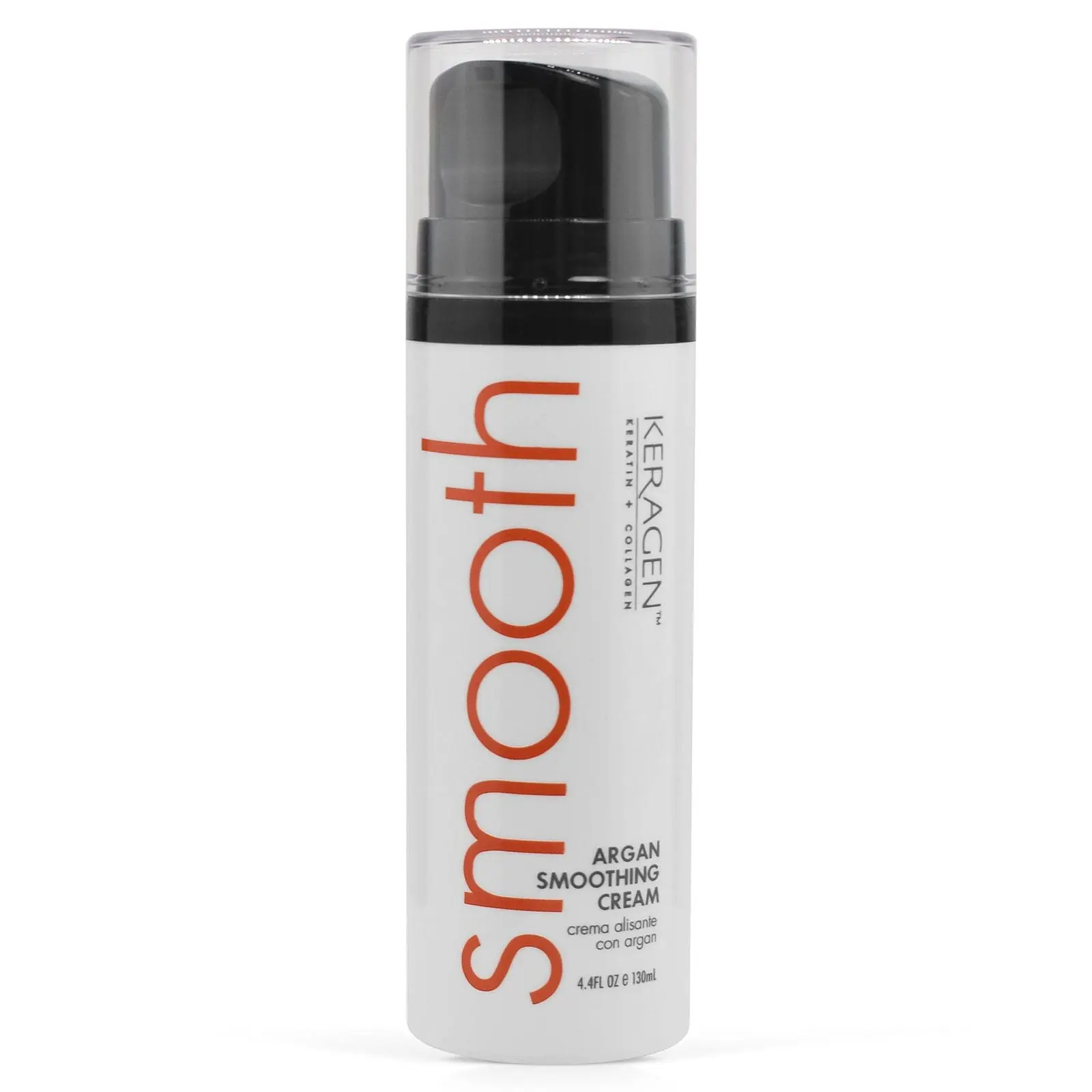 KERAGEN Argan Smoothing Cream for Frizz Control & Repair, Nourishing Lightweight Formula for Wavy, Curly & Straight Hair, Sulfate-Free, 4.4 oz, Curly Hair