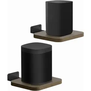 Pair of Rear Speaker Shelves For Speakers Wall Mounts-5.3" x 5.9" Adjustable Floating Wall Bracket For Most Small Speaker Mounting Holds Up to 10Lbs