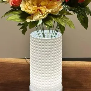 Gem - LED Lamp & Vase - Dual Functional - Day or Night - Centerpiece for Home Decor - 3D-Printed Design - Energy-Efficient 2W - USB-A Compatible