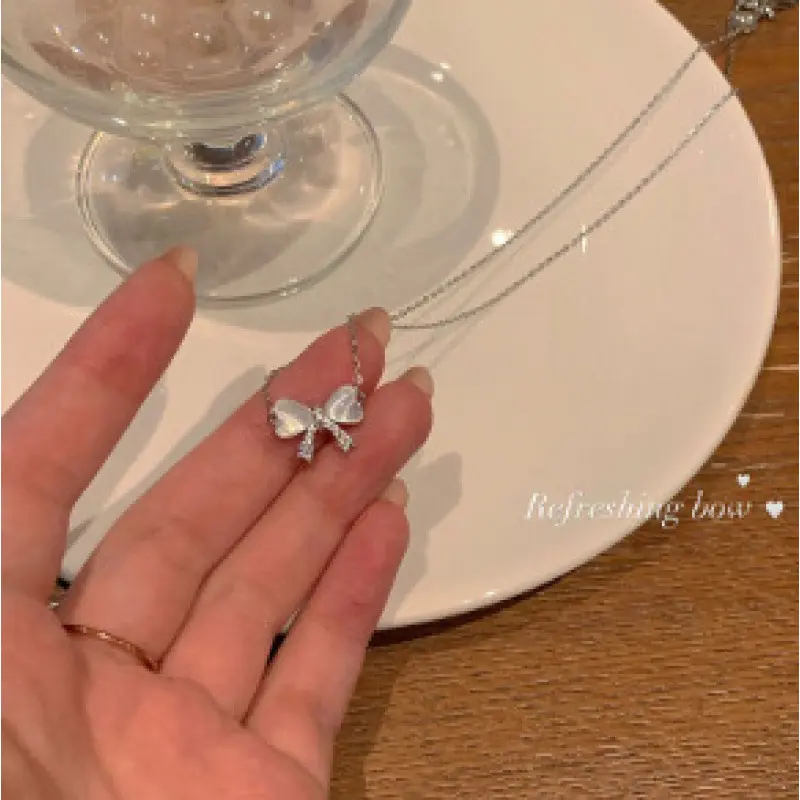 Forest bow necklace # XL126