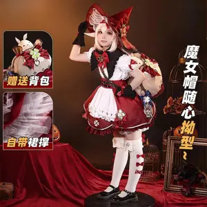 IN STOCK Klee Blossoming Starlight Cosplay Game Genshin Impact High Quality Klee Little Witch Costume Klee Dress for Xmas