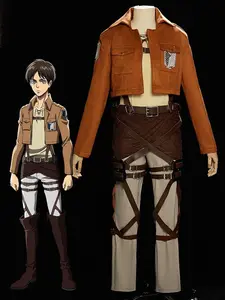 Attack On Titan & Micotaku Eren Jaeger Cosplay Costume Full Set Survey Corps Uniform