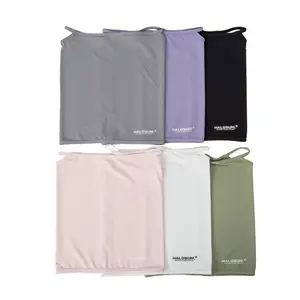 Unisex Summer Sun Mask Ear Loop Design Solid Letter Print Elastic Breathable Neck Cover Face Scarf UV Protection For Outdoor Sports